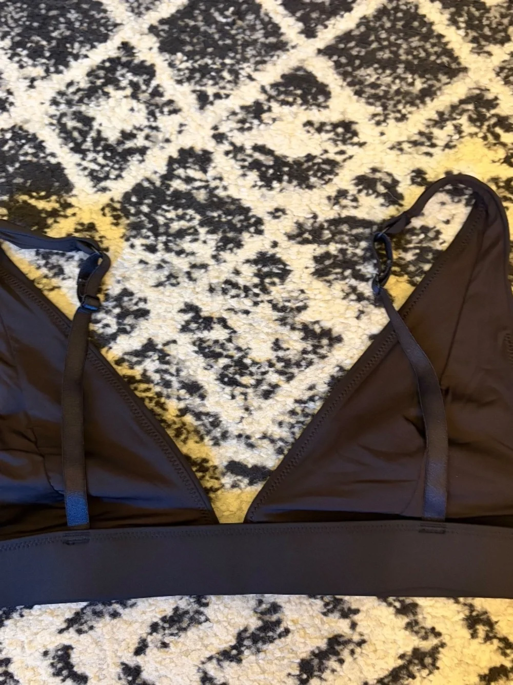 Skims Swim Plunge Bikini Top Onyx Women’s XL Summer Beach Pool Black